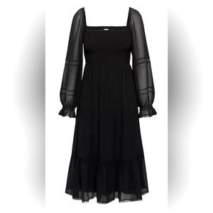 Aritzia Black Midi Dress